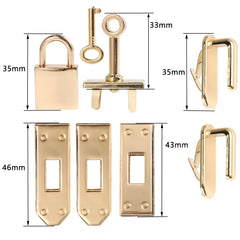 7pcs/set Metal Clasp Lock Lockbutton for Women Handbag Shoulder Bag Purse DIY Accessories
