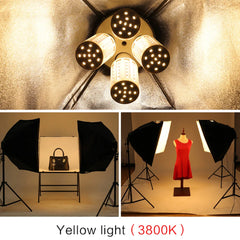 Photography 50x70CM Four Lamp Softbox Kit Continuous Lighting System Soft Box Accessories Photo Studio Equipment