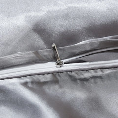 Luxury Satin Duvet Cover Single Double Full Queen Size Quilt Cover Home Comfortable Solid Color Bedding