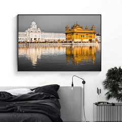 Sikhism Canvas Painting Golden Temple Amritsar Posters Wall Art Hindu Religion Holy Land Pictures for Living Room Decor Unframed