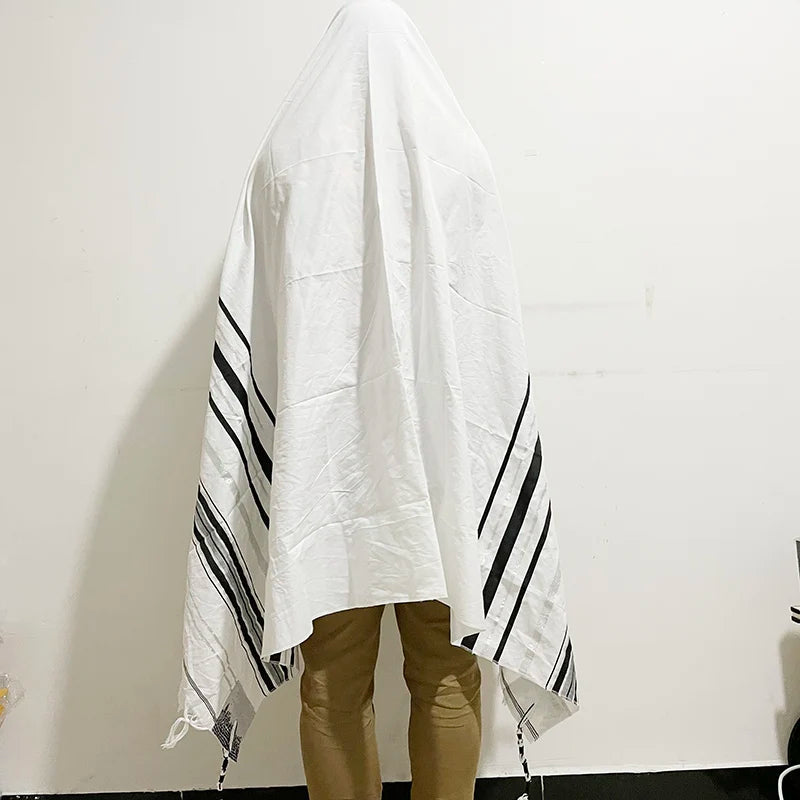 NEW Talit Prayer Shawl – 180 x 130 cm (70 x 51 Inches) Jewish Israel Tallit for Christian Jewish Prayer