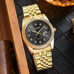 Full Steel Men’s Quartz Luxury Watch – Top Quality