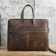 CONTACT'S FAMILY Men Briefcase Genuine Leather Laptop Bag For Air 13 M1 M2 M3 M4 Macbook Pro 14 Macbook 15 16 inch Handbag Tote