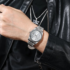 Full Steel Men’s Quartz Luxury Watch – Top Quality