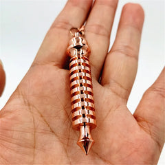 Pendulum For Dowsing Divination Reiki Healing Spiritual Wicca Women Men Amulet Screw Shape Pendule Radiestesia Metal Charm Jewel