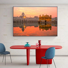 Sikhism Canvas Painting Golden Temple Amritsar Posters Wall Art Hindu Religion Holy Land Pictures for Living Room Decor Unframed