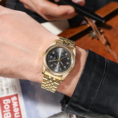Full Steel Men’s Quartz Luxury Watch – Top Quality