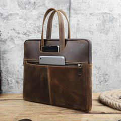 CONTACT'S FAMILY Men Briefcase Genuine Leather Laptop Bag For Air 13 M1 M2 M3 M4 Macbook Pro 14 Macbook 15 16 inch Handbag Tote