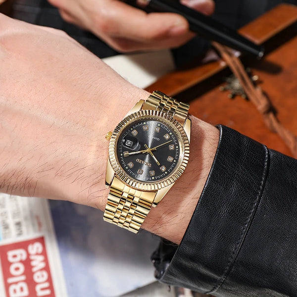 Full Steel Men’s Quartz Luxury Watch – Top Quality