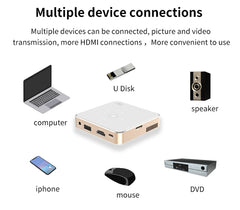 Smartldea DLP HD Mini Projector Built-in Rechargeable Battery Portable Egg Size for Home Office Outdoor Camping Pico Projectors