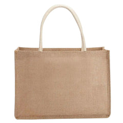 Fashion Burlap Tote Bag – Reusable Jute Beach & Shopping Bag