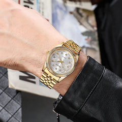 Full Steel Men’s Quartz Luxury Watch – Top Quality