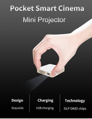 Smartldea DLP HD Mini Projector Built-in Rechargeable Battery Portable Egg Size for Home Office Outdoor Camping Pico Projectors