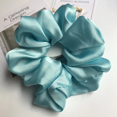 Oversized Satin Scrunchies – Big Elastic Hair Ties for Women