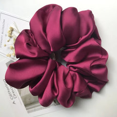Oversized Satin Scrunchies – Big Elastic Hair Ties for Women