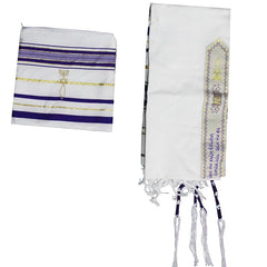 Jedaica Tallit Shawl Israel Talit scarf with Talis Bag Polyester Wraps Prayer 50x180cm