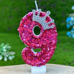 Pink Children's Birthday Number Candles Girl And Holders Surprises Candle Sparkles Cake Decoration Funny Lighting Lamps Candles