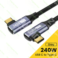 100W USB C To Type C Cable PD 3.1 240W Fast Charging Charger Cord USB-C 5A Type C Data Cable For Macbook iPad Samsung Xiaomi 2m