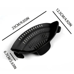 1pc, Strainer, Pot Strainer, Adjustable Clip On Strainer For Pots Pans And Bowls, Kitchen Pot Strainer Cooking Essentials, Kitchen Tools