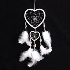 Indian Pink Purple Feather Dreamcatcher Love Wall Hanging Room Decor Handmade Aesthetic Retro Dream Catcher Wind Chime Ornament