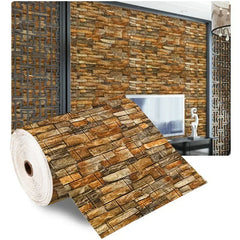 3D Foam Brick Wallpaper – Self-Adhesive Waterproof Roll