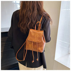 Fashion PU Leather Backpack for Women – Vintage Travel & School Bag