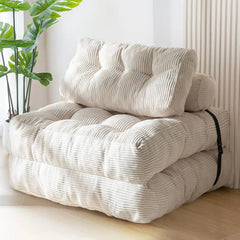 Folding Sofa Bed, Convertible Sleeper Chair with Pillow Foldable Matress, Portable Fold Out Chair Bed Comfy Floor Corner Sofa
 Lounge Living Room Furniture