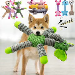 Indestructible Large Dog Sound Squeaky Toys Animals Shape Pet Soft Plush Chew Molar Training Toy Puppy Bite Teeth Dental Toys Pet Shop