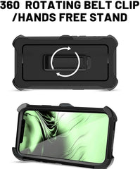 For iPhone 11 12 13 14 15 16 17 Pro Max Shockproof Phone Case Hard Defender Black Cover With Belt Clip