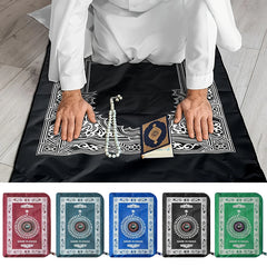 Lightweight Travel Prayer Mats Compass Pattern Muslim Prayer Mats Pilgrim Ramadan Gift Muslim Waterproof Polyester Prayer Rugs