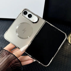 AG Electroplated Acrylic Matte For Magsafe Phone Case Suitable for iPhone Ultra 18 Ultra Thin Magnetic Foldable Protective Cover