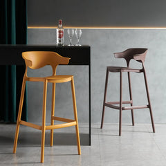 Bar Chair Household Plastic Island Backrest High Foot Dining Chair Stackable High Stool Cafe Negotiation High Stools Kitchen & Dining Furniture Bar Stools & Counter Stools