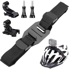 Vamson for GoPro 13 12 11 10 9 Adjustable Bike Helmet Strap Head Belt Mount Holder Adapter for Insta360 X5 X4 DJI Action 6 5 Pro