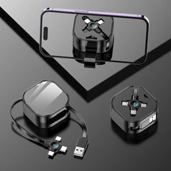 Retractable 3 In 1 Charging Cable Micro USB Type C Charger Line Accessories Portable for iPhone /Huawei /Samsung /Xiaomi