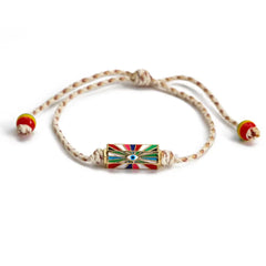 Lucky Eye Adjustable Colorful Braided Rope Bracelet Turkish Evil Eye Bead Copper Zircon Charm Bracelet for Women Men Jewelry