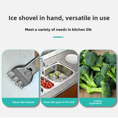Stainless Steel Hob Scraper Kitchen Glass&Ceramic Scraper with Replacement Blades Wall Floor Window Cleaning Scraper Tools
