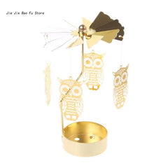 Rotary Candle Holder Spinning Candleholder Metal Tea Light Stand for Romantic Wedding Home Table Decor Christmas Gift