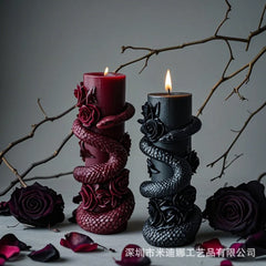 Creative Serpent Candle, Halloween Scented Pillar, Atmospheric Home Decor Свечи И Подсвечники