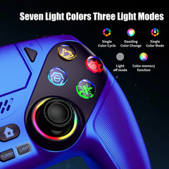 Controller For Playstation 5 PS5/PS5 Pro/Slim/PC,RGB Wireless Gamepad W/Hall Effect Trigger Marco/Turbo Anti-Drift Game Joystick
