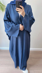 Summer Abaya Dubai Turkey Muslim Batwing Sleeves Islamic Clothing Women Hijabi Outwear Ramadan Eid Kaftan Open Front Kimono