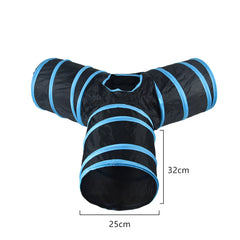 Cat Tunnel Tube Kitty Tunnel Bored Cat Pet Toys Peek Hole Toy Interactive for Indoor Cats Exercise Fun Reduce Anxiety Durable Pet Shop