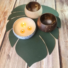 Coconut Shell Candle Bowls Natural Decorative Bowls Wood Candle Container for DIY Home Crafts Making Farmhouse Table Centerpiece Home Decor