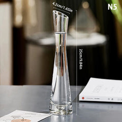 Transparent Glass Flower Vase Small Vase Hydroponics Flower Terrarium Luxury Room Table Home Decor Wedding Decoration