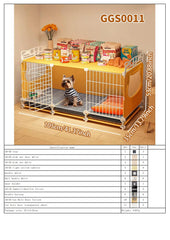 Dog Cage with Tray for Small Dogs Like Pomeranian, Teddy, Bichon, Pet Kennel for Autumn and Winter, Warm Dog Bed for Small Dogs with Separate Toilet Pet Shop