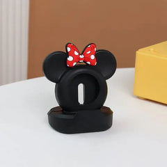 Mickey Mouse Charger Stand Minnie Desktop Holder for Apple Watch 9 8 7 6 5 4 iWatch 3 2 1 SE Cartoon Silicone Charging Base