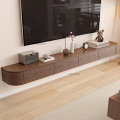 Solid Wood Suspended TV Stand Creative Wall-mounted Storage TV Cabinet Living Room Furniture Home Designer Center Table h