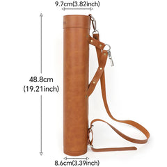 1 pc Archery Quiver Faux Leather Arrow Holder Bow and Arrow Case Pockets Hunting Arrow Tube for Outdoor Hunting Shooting