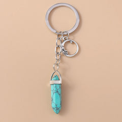 Aihua Lucky Eye Alloy Fatima Hand Keychain Heart Glass Bead Blue Turkish Evil Eye Key Chain Car Keyring for Women Men Jewelry