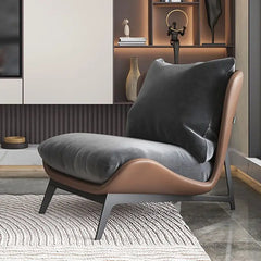 Upholstered Single Corner Sofa Lounge Leisure Armless Lazy Chair Comfy Accent Chair for Living Room Bedroom Reading Room Recliner-Living Room Furniture