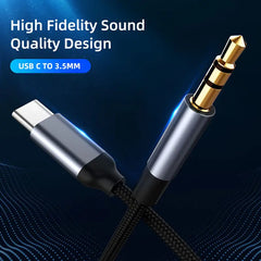 AUX Audio Cable Type-C USB C to 3.5mm Jack AUX Cord Car Speaker Headphone Adapter for Samsung Xiaomi Huawei Type-C Converter